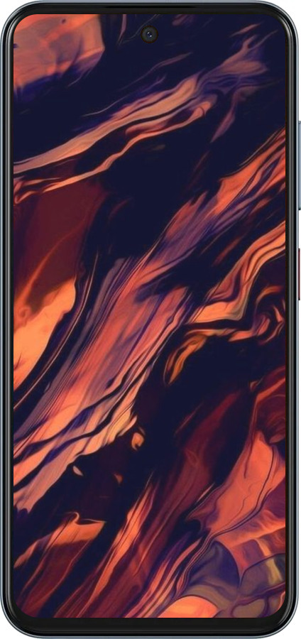 Силиконовый чехол Черно-оранжевая абстракция для ZTE Nubia V70 - 5340u-4083 изображение 