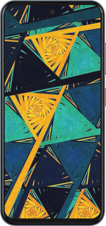 Силиконовый чехол Арт, абстракция, желтый, синий для ZTE Nubia V70 - 5382u-4083 изображение 