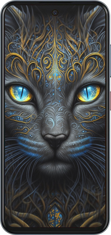 Силиконовый чехол Кошка для ZTE Nubia V70 - 5548u-4083 изображение 