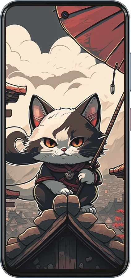 Силиконовый чехол Япония - кот на крыше для ZTE Nubia V70 - 5582u-4083 изображение 