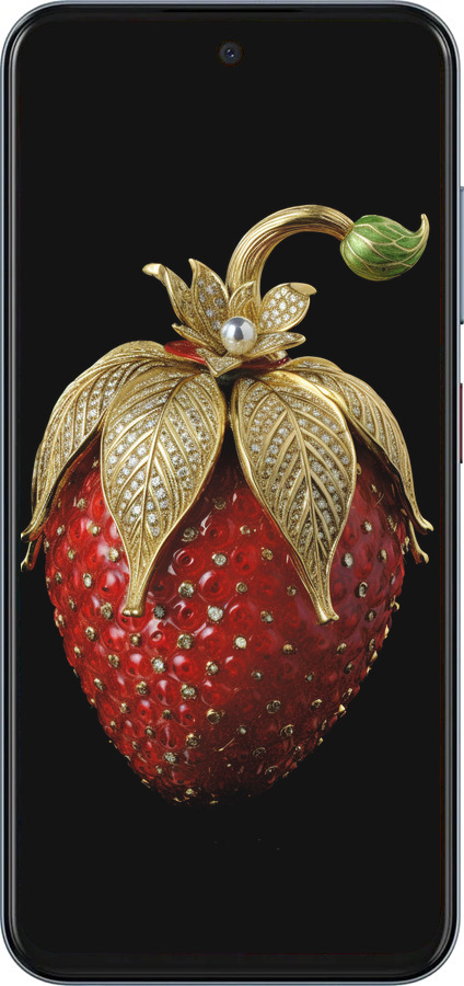 Силіконовий чехол Полуниця v3 для ZTE Nubia V70 - 5638u-4083 изображение 