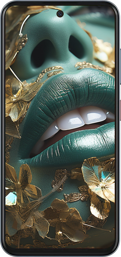 Силиконовый чехол Губы 2 для ZTE Nubia V70 - 5667u-4083 изображение 