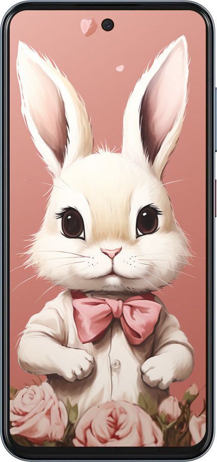 Силиконовый чехол Зайчик для ZTE Nubia V70 - 5669u-4083 изображение 