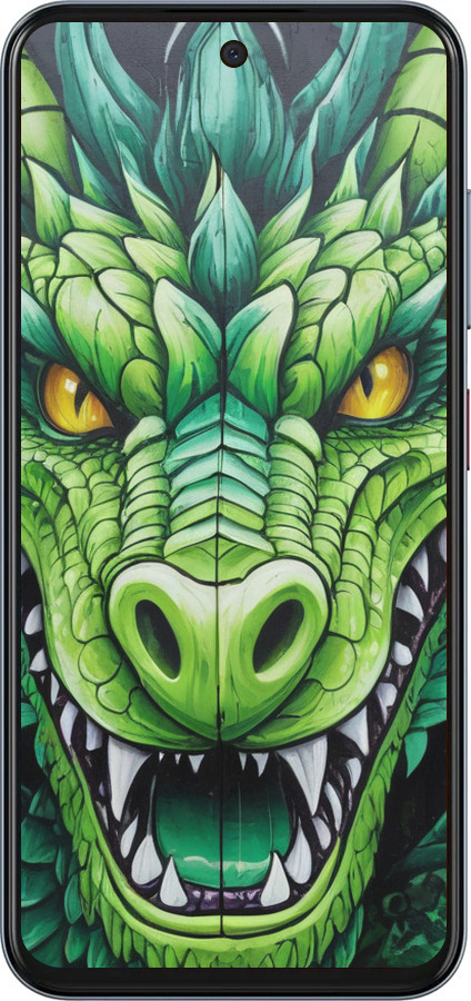 Силиконовый чехол Зелёный дракон для ZTE Nubia V70 - 5816u-4083 изображение 