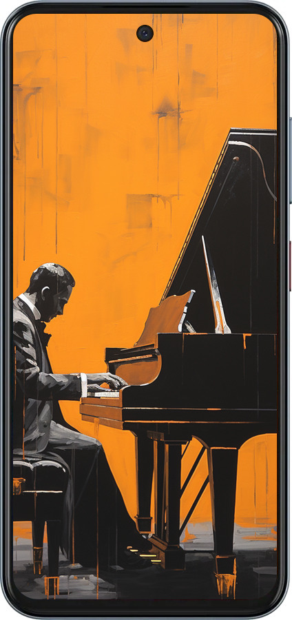 Силиконовый чехол Чехол для телефона Мужчина за Роялем для ZTE Nubia V70 - 5938u-4083 изображение 