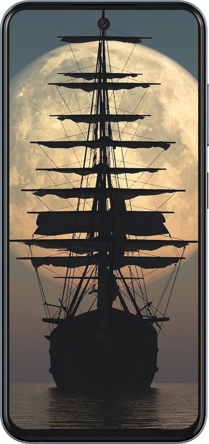 Силиконовый чехол Корабль для ZTE Nubia V70 - 5998u-4083 изображение 