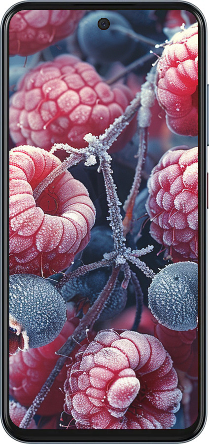 Силіконовий чехол Морозні ягоди для ZTE Nubia V70 - 6033u-4083 изображение 