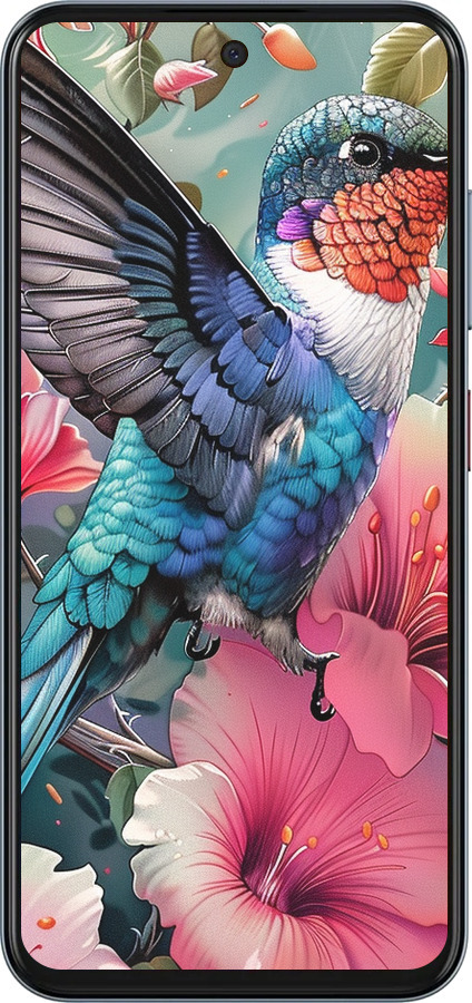 Силиконовый чехол Сказочная колибри для ZTE Nubia V70 - 6051u-4083 изображение 