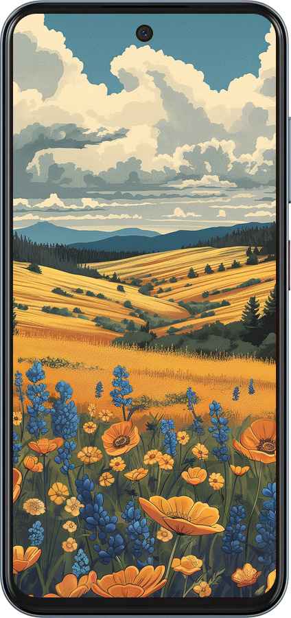 Силиконовый чехол Украинское поле для ZTE Nubia V70 - 6082u-4083 изображение 