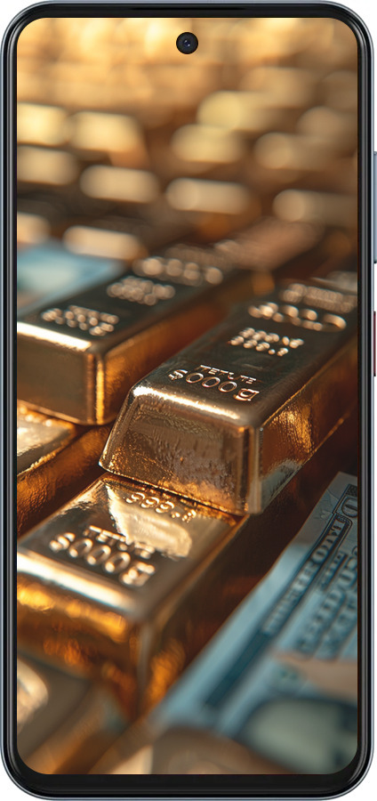 Силиконовый чехол Сияние золота для ZTE Nubia V70 - 6104u-4083 изображение 