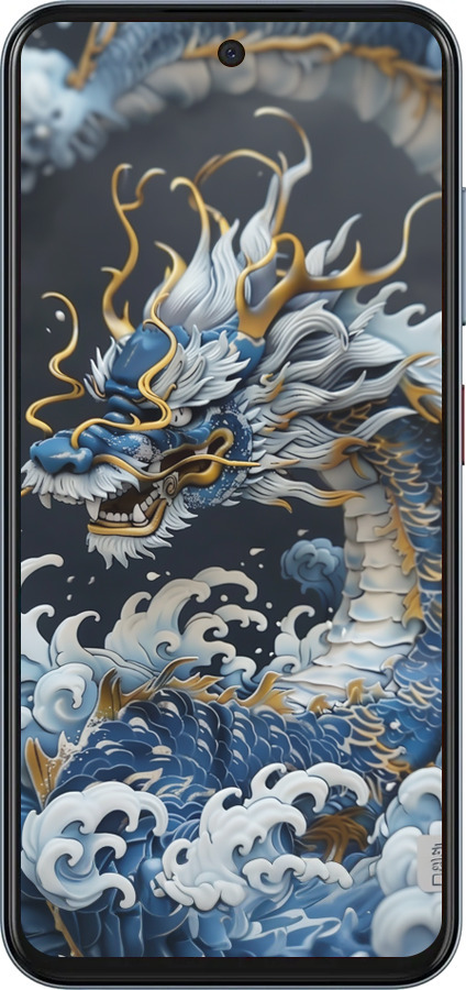 Силиконовый чехол Водяной дракон для ZTE Nubia V70 - 6113u-4083 изображение 