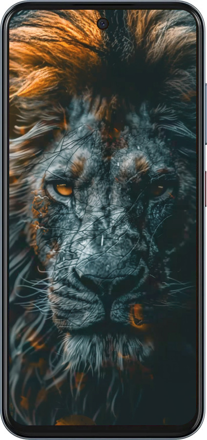 Силиконовый чехол Лев в сумерках для ZTE Nubia V70 - 6154u-4083 изображение 