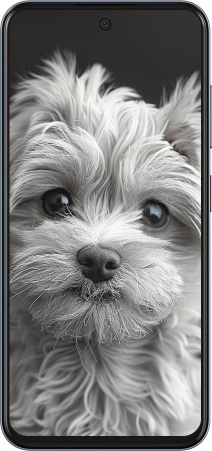 Силиконовый чехол Мальтипу на чорном фоне для ZTE Nubia V70 - 6156u-4083 изображение 