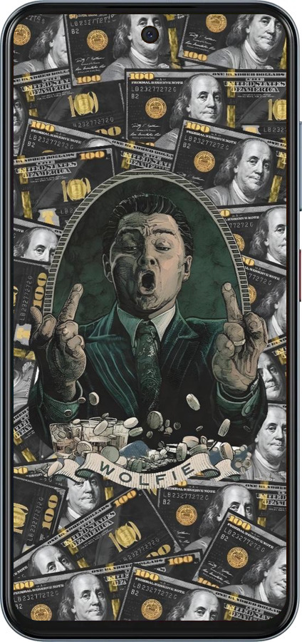 Силиконовый чехол Волк с валл стрит для ZTE Nubia V70 - 6287u-4083 изображение 