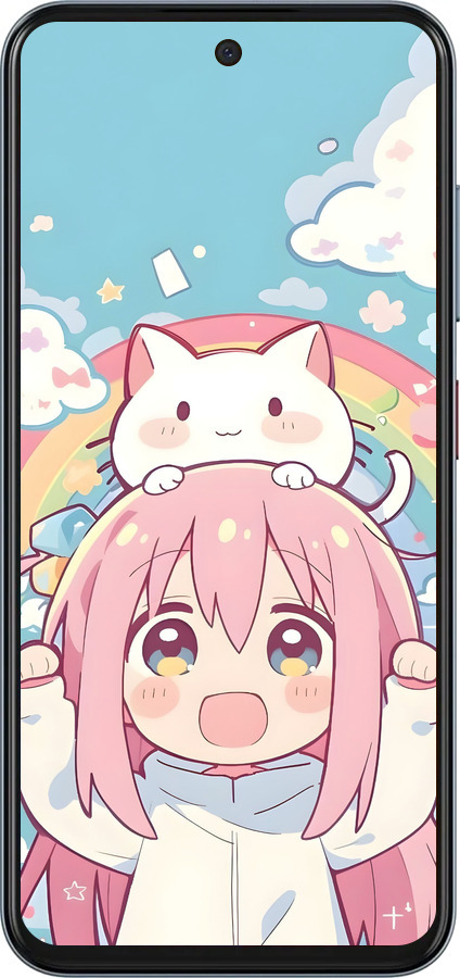 Силиконовый чехол Девочка аниме радуга для ZTE Nubia V70 - 6304u-4083 изображение 