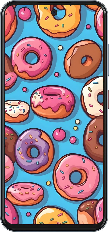 Силіконовий чехол Пончики для ZTE Nubia V70 - 6318u-4083 изображение 