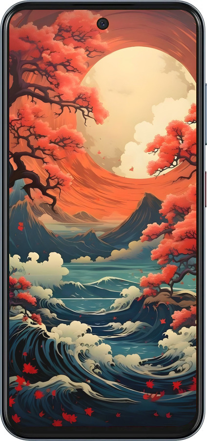 Силиконовый чехол Природа японии для ZTE Nubia V70 - 6327u-4083 изображение 