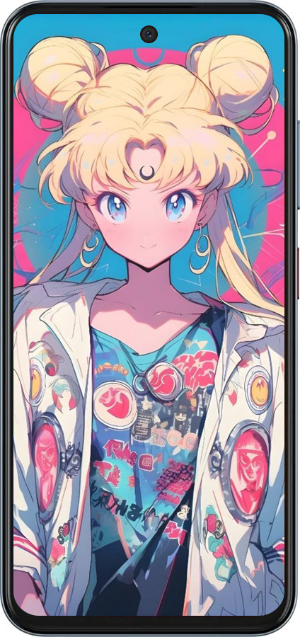 Силиконовый чехол Сейлор Мун 2 для ZTE Nubia V70 - 6351u-4083 изображение 