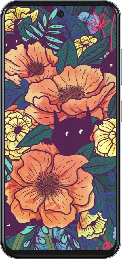 Силиконовый чехол С изображением полевых цветов для ZTE Nubia V70 - 6419u-4083 изображение 