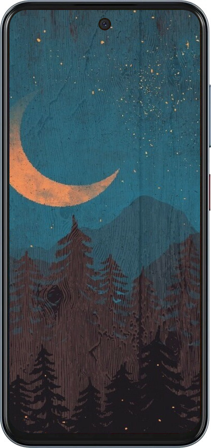 Силиконовый чехол Звездный лес для ZTE Nubia V70 - 6480u-4083 изображение 