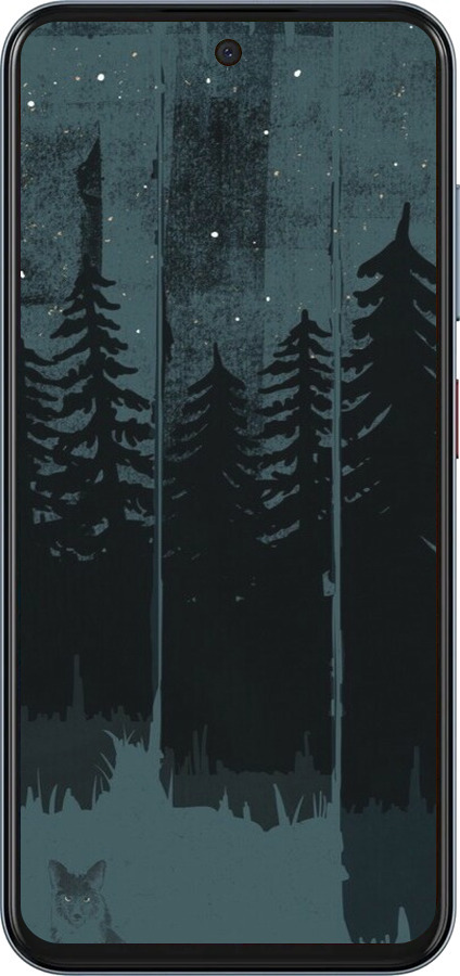 Силиконовый чехол Лиса и ночной лес для ZTE Nubia V70 - 6481u-4083 изображение 