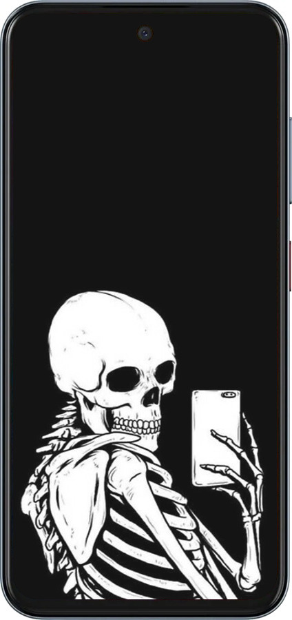 Силіконовий чехол Скелет робить Selfie для ZTE Nubia V70 - 6535u-4083 изображение 