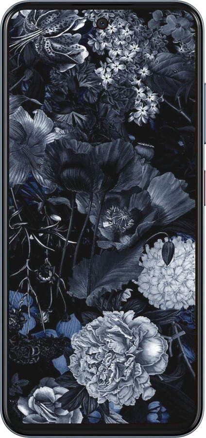 Силиконовый чехол Абстрактный цветочный рисунок в синих тонах для ZTE Nubia V70 - 6539u-4083 изображение 