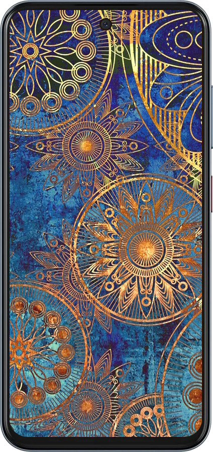 Силіконовий чехол Золотий візерунок для ZTE Nubia V70 - 678u-4083 изображение 