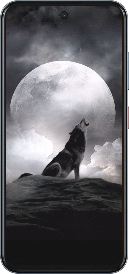 Силиконовый чехол Воющий волк для ZTE Nubia V70 - 934u-4083 изображение 