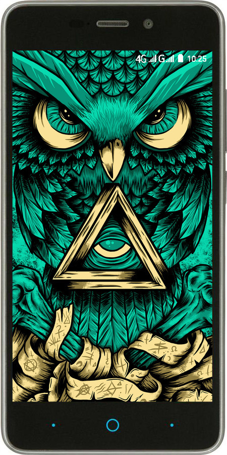 Силиконовый чехол Сова Арт-тату для ZTE X3 - 3971u-431 изображение 